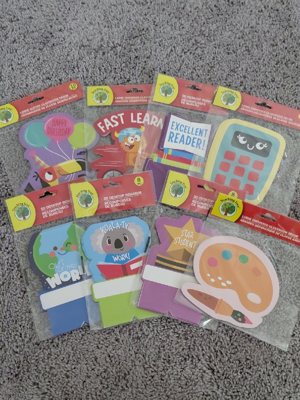 Teaching Tree Classroom Decor and 3D Desktop Reward (Lot of 8)